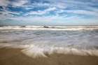 USA, California, Central Coast, Lompoc. Waves rolling in at Surf Beach Art Print
